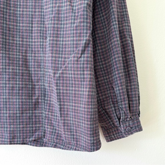 Woolrich purple grey gray pink plaid flannel button front long sleeve shirt - Picture 16 of 16